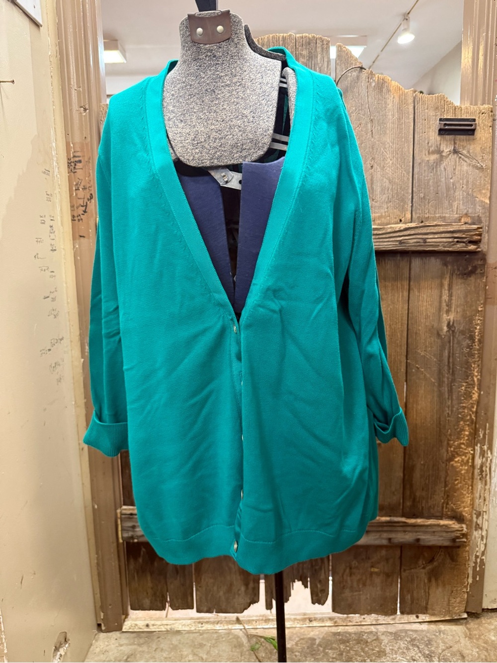 Source Unknown Teal Open-Front Cardigan